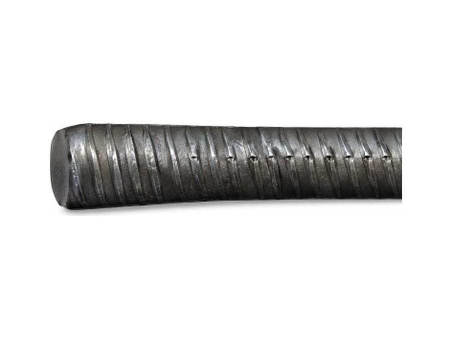 A reinforcing bar end enlarged by cold forging