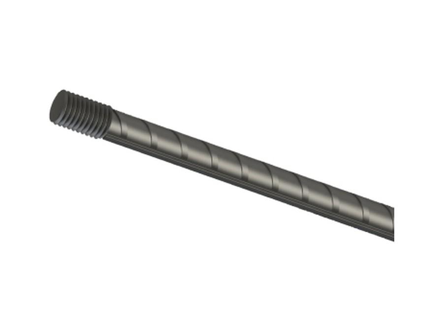 A parallel thread machined onto a forged reinforcing bar end